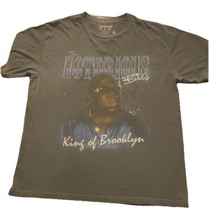 Notorious B.I.G. Biggie Smalls 1997 World Tour Shirt King of Brooklyn Back Print